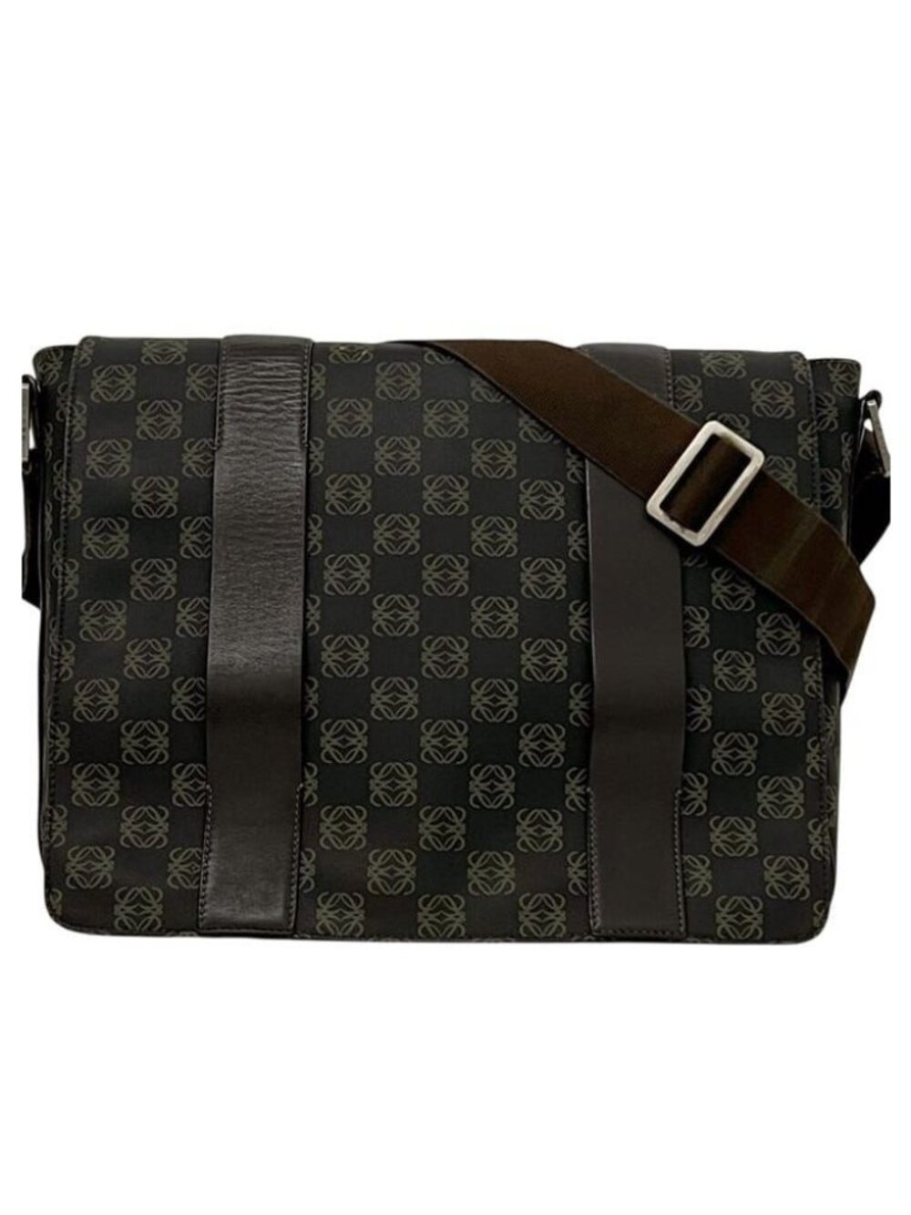 Loewe Messenger Bag Anagram Leather Dark Brown